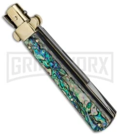 AGA Campolin 10" Abalone Frosolone Stiletto Automatic Knife - Bayonet 7 AGA Campolin 10" Abalone Frosolone Stiletto Automatic Knife - Bayonet -Deals Blade Master Store AGA Campolin 10in Frosolone Bayo Stiletto Abalone Polish BHQ 71498 jr side large