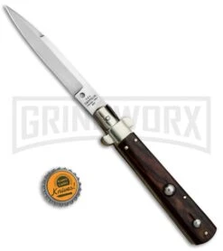 AGA Campolin 10" Cocobolo Frosolone Stiletto Automatic Knife - Bayonet -Deals Blade Master Store AGA Campolin 10in Frosolone Bayo Stiletto Cocobolo Polish BP 28944 jr bottlecap large