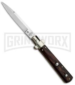 AGA Campolin 10" Cocobolo Frosolone Stiletto Automatic Knife - Bayonet