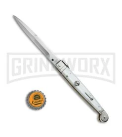 A.G.A. Campolin 9" Sicilian White Pearlex Picklock Automatic Knife - Bayonet 7 A.G.A. Campolin 9" Sicilian White Pearlex Picklock Automatic Knife - Bayonet -Deals Blade Master Store AGA Campolin 9in Sicilian White Pearlex Picklock Bayo BP 19446 jr bottlecap large