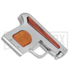 AGA Campolin Cocobolo Automatic Gun Knife - Satin Plain -Deals Blade Master Store AGA Campolin Automatic Gun Knife Cocobolo GX 33672 ns side large