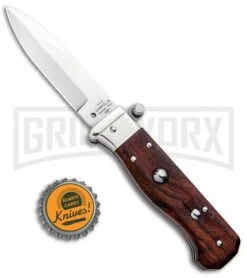 AGA Campolin Piccolo Cocobolo Italian Automatic Knife - Satin Plain -Deals Blade Master Store AGA Campolin Piccolo Italian Stiletto Auto Cococbolo Satin BHQ 92867 jr bottlecap large