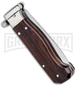 AGA Campolin Piccolo Cocobolo Italian Automatic Knife - Satin Plain -Deals Blade Master Store AGA Campolin Piccolo Italian Stiletto Auto Cococbolo Satin BHQ 92867 jr side large
