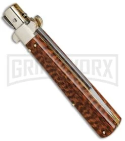 AGA Campolin 11" Frosolone Snake Wood Stiletto Automatic Knife - Bayonet 7 AGA Campolin 11" Frosolone Snake Wood Stiletto Automatic Knife - Bayonet -Deals Blade Master Store AGA Frosolone Snake Nickel 11in Bayo BP 29298 jr side large