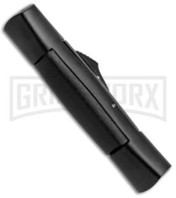 AKC 007 Concord Black OTF Automatic Knife - Dagger Gold Plain -Deals Blade Master Store AKC 007 Concord Dagger OTF Auto Black Gold BP 28946 jr side large