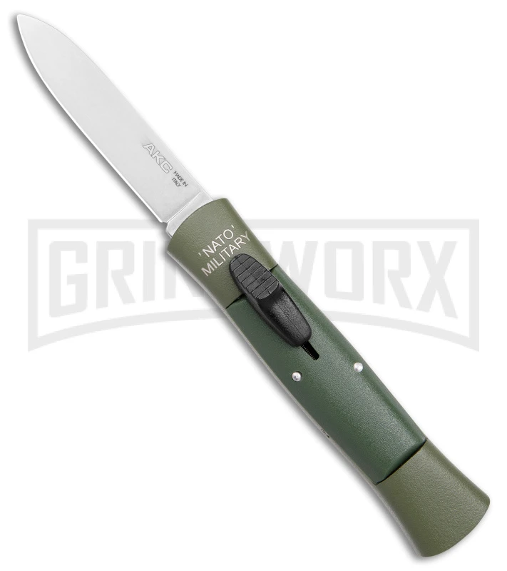 AKC 007 Concord NATO Military OD Green OTF Automatic Knife - Satin Flat 1 AKC 007 Concord NATO Military OD Green OTF Automatic Knife - Satin Flat