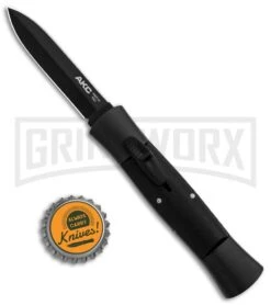 AKC 007 Concord Black OTF Automatic Knife - Dagger Black -Deals Blade Master Store AKC 007 Concord OTF Black Black Dagger GX 30504 jr bottlecap large