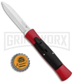 AKC 007 Concord Red/Black OTF Automatic Knife - Dagger Satin -Deals Blade Master Store AKC 007 Concord OTF Red Satin Dagger GX 30498 jr bottlecap large