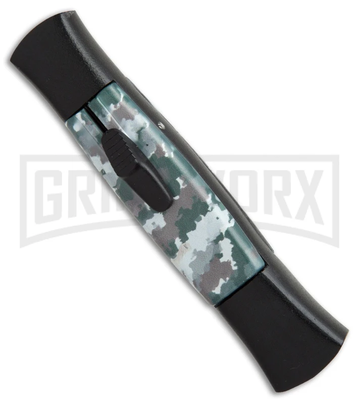 AKC 077 Concord Arctic Camo OTF Automatic Knife - Flat Grind Black Plain 3 AKC 077 Concord Arctic Camo OTF Automatic Knife - Flat Grind Black Plain - Image 3
