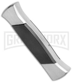 AKC 777 Blackfinger Brushed Aluminum OTF Automatic Knife - Dagger Black Plain -Deals Blade Master Store AKC 777 Blackfinger Dagger OTF Auto Brushed Black BHQ 138853 jr side large