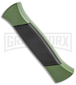 AKC 777 Blackfinger Green/Black OTF Automatic Knife - Black Plain -Deals Blade Master Store AKC 777 Blackfinger OTF Auto Green Black Black Flat BHQ 138920 jr side large