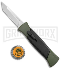 AKC 777 Blackfinger Green/Black OTF Automatic Knife - Satin Tanto 7 AKC 777 Blackfinger Green/Black OTF Automatic Knife - Satin Tanto -Deals Blade Master Store AKC 777 Blackfinger OTF Auto Green Black SW Tanto BHQ 152941 jr bottlecap large