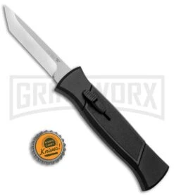 AKC 777 Blackfinger Black OTF Automatic Knife - Stonewash Tanto -Deals Blade Master Store AKC 777 Blackfinger Tanto OTF Auto Black SW BHQ 87413 jr bottlecap 2 large