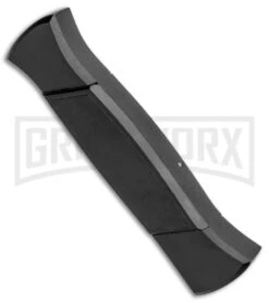 AKC 777 Blackfinger Black OTF Automatic Knife - Stonewash Tanto -Deals Blade Master Store AKC 777 Blackfinger Tanto OTF Auto Black SW BHQ 87413 jr side 2 large