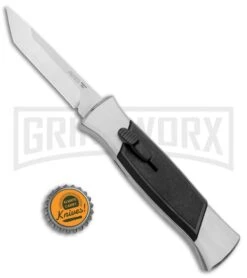 AKC 777 Blackfinger Brushed Aluminum OTF Automatic Knife - SW Tanto -Deals Blade Master Store AKC 777 Blackfinger Tanto OTF Auto Brushed Aluminum SW BHQ 87412 jr bottlecap 2 large