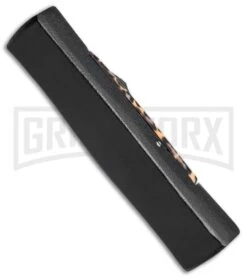 AKC Minion Concord Leopard OTF Automatic Knife - Flat Black Plain -Deals Blade Master Store AKC Concord Minion Leopard Flat Blk BP 18949 jr side large