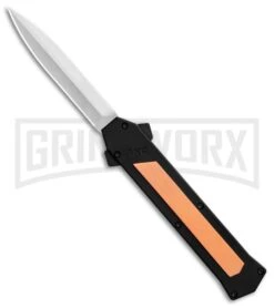 AKC F-16 Copper D/A OTF Automatic Knife - Dagger Satin Plain