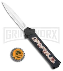 AKC F-16 Ace Playing Cards Inlay D/A OTF Automatic Knife - Bayo Satin Plain -Deals Blade Master Store AKC F 16 Bayo DA OTF Auto Ace Playing Cards Inlay Satin BHQ 106222 jr bottlecap large