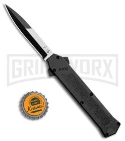 AKC F-16 Black D/A OTF Automatic Knife - Bayo Two Tone -Deals Blade Master Store AKC F 16 Black DA OTF Auto Bayo TT Plain BHQ 111245 jr bottlecap large