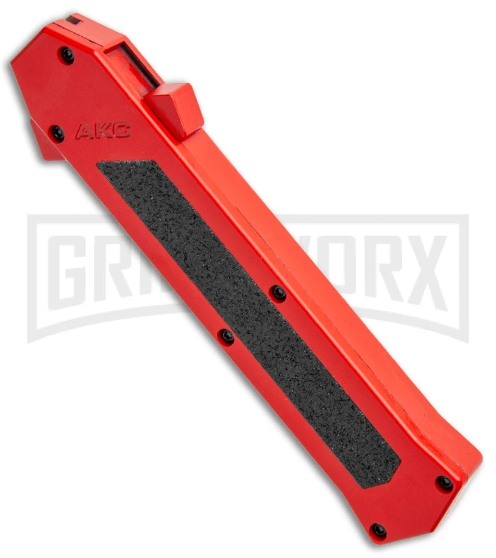 AKC F-16 Red D/A OTF Automatic Knife - Bayo Two Tone Plain 2 AKC F-16 Red D/A OTF Automatic Knife - Bayo Two Tone Plain - Image 2