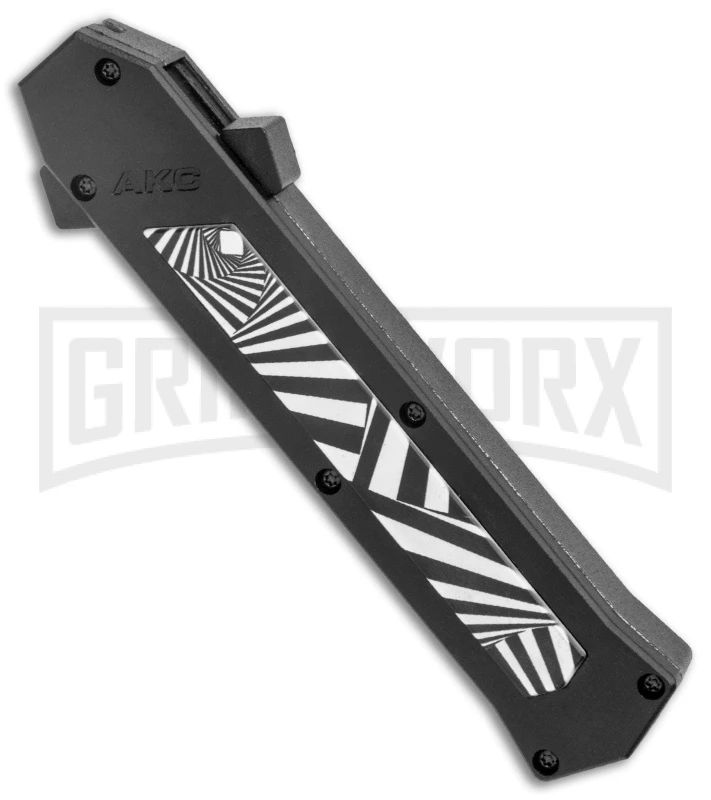 AKC F-16 Spiral Step D/A OTF Automatic Knife - Bayo Satin Plain 2 AKC F-16 Spiral Step D/A OTF Automatic Knife - Bayo Satin Plain - Image 2