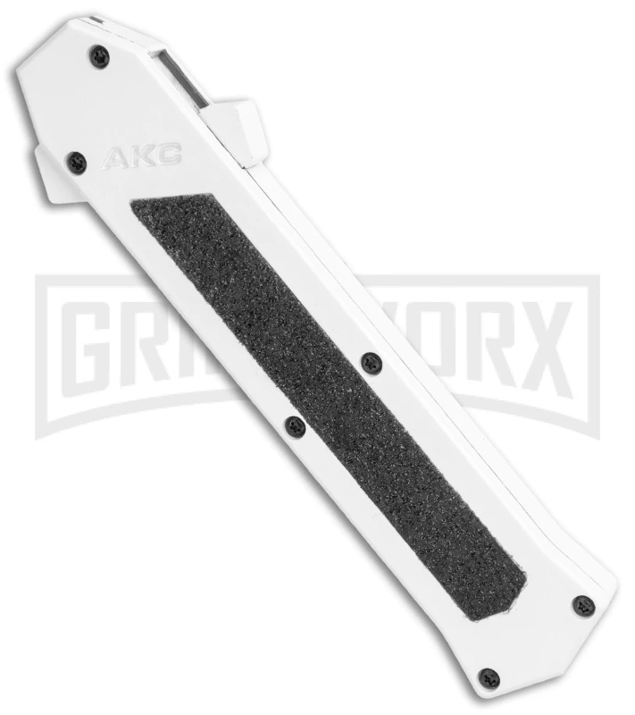 AKC F-16 White D/A OTF Automatic Knife - Bayo Two Tone Plain 2 AKC F-16 White D/A OTF Automatic Knife - Bayo Two Tone Plain - Image 2