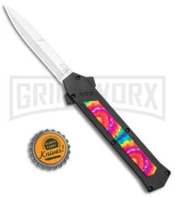 AKC F-16 Tie Dye D/A OTF Automatic Knife - Bayo Satin Plain 7 AKC F-16 Tie Dye D/A OTF Automatic Knife - Bayo Satin Plain -Deals Blade Master Store AKC F 16 DA Bayo OTF Tie Dye Satin BHQ 143649 jr bottlecap large