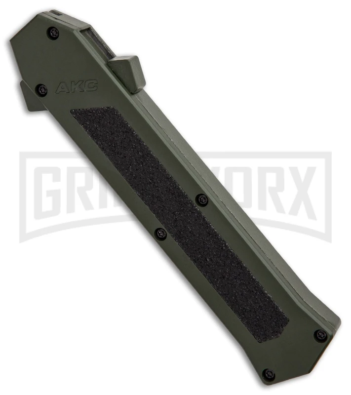 AKC F-16 OD Green D/A OTF Automatic Knife - Bayo Black Plain 3 AKC F-16 OD Green D/A OTF Automatic Knife - Bayo Black Plain - Image 3
