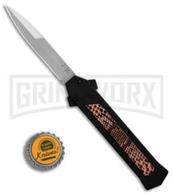 AKC F-16 Snake Skin D/A OTF Automatic Knife - Bayo Satin Plain -Deals Blade Master Store AKC F 16 DA Bayonet Snake Skin Satin BHQ 78292 er bottlecap large