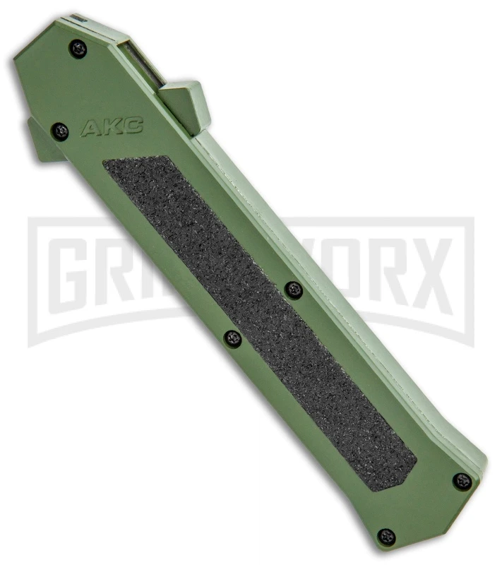 AKC F-16 Green D/A Dagger OTF Automatic Knife - Dagger Two Tone Plain 2 AKC F-16 Green D/A Dagger OTF Automatic Knife - Dagger Two Tone Plain - Image 2