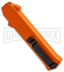 AKC F-16 Orange D/A OTF Automatic Knife - Dagger Satin Plain -Deals Blade Master Store AKC F 16 DA Dagger OTF Auto Orange Satin BHQ 91966 jr side large