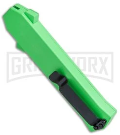 AKC F-16 Green D/A OTF Automatic Knife - Bayo Satin Plain -Deals Blade Master Store AKC F 16 Green DA OTF Bayo Satin Plain BP 23855 jr side large