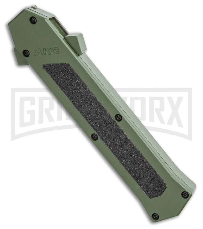 AKC F-16 OD Green D/A OTF Automatic Knife - Bayo Two TonePlain 2 AKC F-16 OD Green D/A OTF Automatic Knife - Bayo Two TonePlain - Image 2