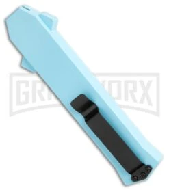 AKC F-16 Teal D/A OTF Automatic Knife - Bayonet Two Tone Plain 6 AKC F-16 Teal D/A OTF Automatic Knife - Bayonet Two Tone Plain -Deals Blade Master Store AKC F 16 Teal DA OTF Auto Bayo TT Plain GX 35011 jr side large