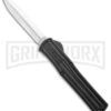 AKC F-20 Black D/A OTF Automatic Knife - Dagger Satin Plain
