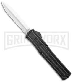 AKC F-20 Black D/A OTF Automatic Knife - Dagger Satin Plain