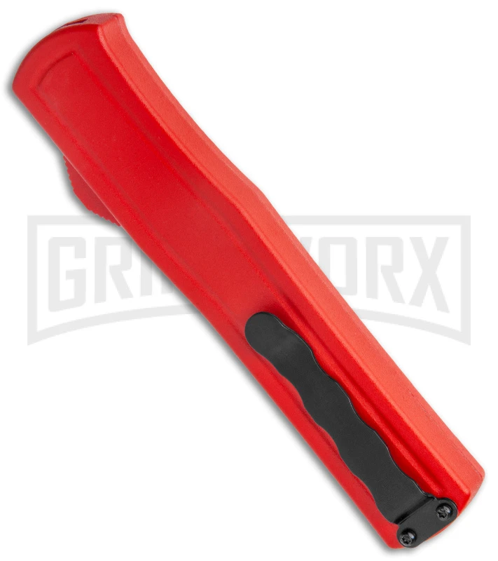 AKC F-20 Red D/A OTF Automatic Knife - Satin Plain 3 AKC F-20 Red D/A OTF Automatic Knife - Satin Plain - Image 3