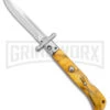 Italian Style 9" Roma Yellow Pearlex Automatic Swinguard - Polished Plain