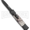 AKC Minion Concord Snake Skin OTF Automatic Knife - Dagger Black Plain