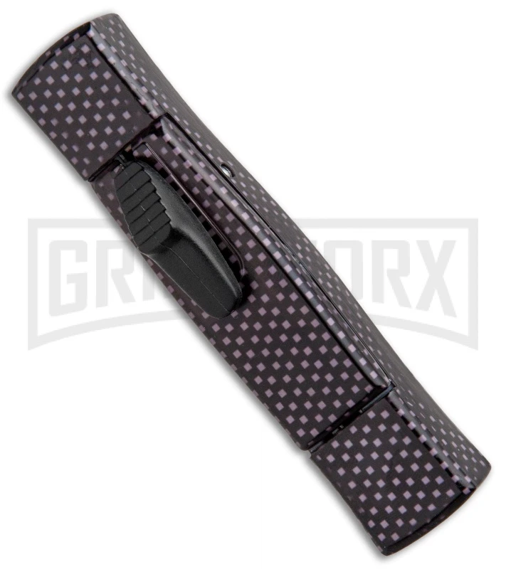 AKC Minion Concord Sim Carbon Fiber OTF Automatic Knife - Black Flat 2 AKC Minion Concord Sim Carbon Fiber OTF Automatic Knife - Black Flat - Image 2