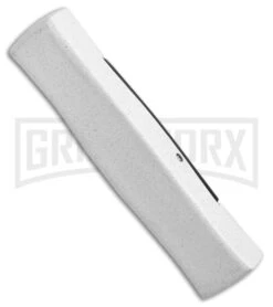 AKC Minion Concord White/Black OTF Automatic Knife - Flat Grind Black Plain -Deals Blade Master Store AKC Minion Concord White Black OTF Auto Flat Grind Black Plain GX 14514 jr side large