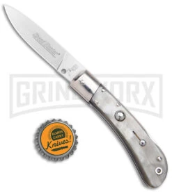 AKC Speed Hunter Dark/Light Horn Automatic Knife - Polish Plain -Deals Blade Master Store AKC Speed Hunter Auto Italian Knife Dark Horn Polish BHQ 50883 jr bottlecap large
