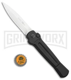 AKC X-treme Ace Black Automatic Knife - Satin Plain -Deals Blade Master Store AKC X TREME ACE Side Opening Automatic Knife Black Satin BHQ 100386 kp bottle cap large