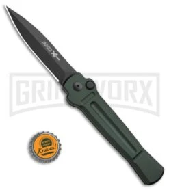 AKC X-treme Ace Dark Green Automatic Knife - Black Plain 7 AKC X-treme Ace Dark Green Automatic Knife - Black Plain -Deals Blade Master Store AKC X TREME ACE Side Opening Automatic Knife Green Black BHQ 100385 kp bottle cap large
