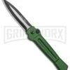 AKC X-treme Ace Green Automatic Knife - Black Two Tone Plain