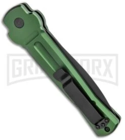 AKC X-treme Ace Green Automatic Knife - Black Two Tone Plain -Deals Blade Master Store AKC X treme Ace Auto Green Black TT ACE GTT BHQ 136921 jr side large
