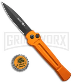 AKC X-treme Ace Automatic Knife - Orange -Deals Blade Master Store AKC X treme Ace Auto Orange Black BHQ 136123 jr bottlecap large
