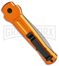 AKC X-treme Ace Orange Automatic Knife - Satin Plain -Deals Blade Master Store AKC X treme Ace Auto Orange Satin BHQ 136149 jr side large