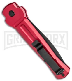 AKC X-treme Ace Red Automatic Knife - Two Tone Plain -Deals Blade Master Store AKC X treme Ace Auto Red TT BHQ 143382 jr side large
