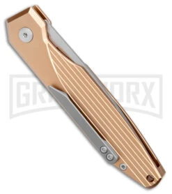 AKC X-treme Dandy Tan Aluminum Automatic Knife (Stonewash) -Deals Blade Master Store AKC X treme Dandy Tan Aluminum Auto SW BHQ 176851 jr side large